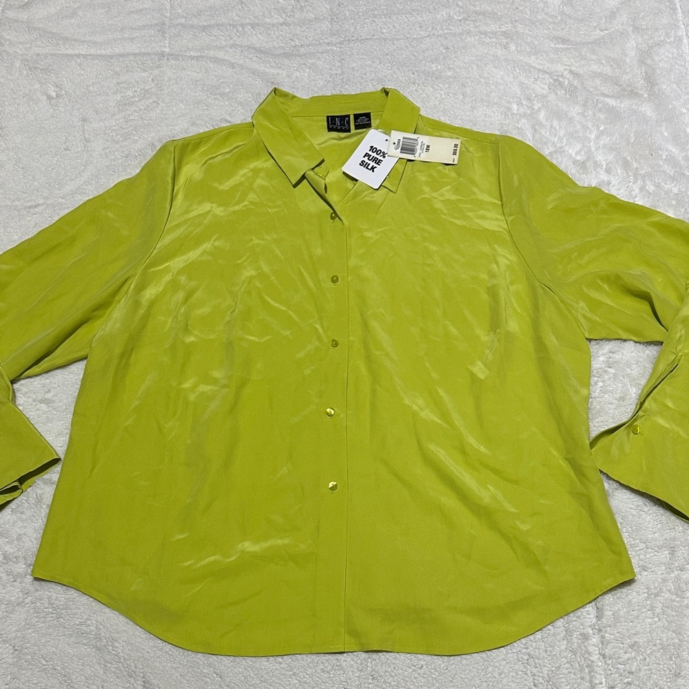 INC | size 18W | silk long sleeve